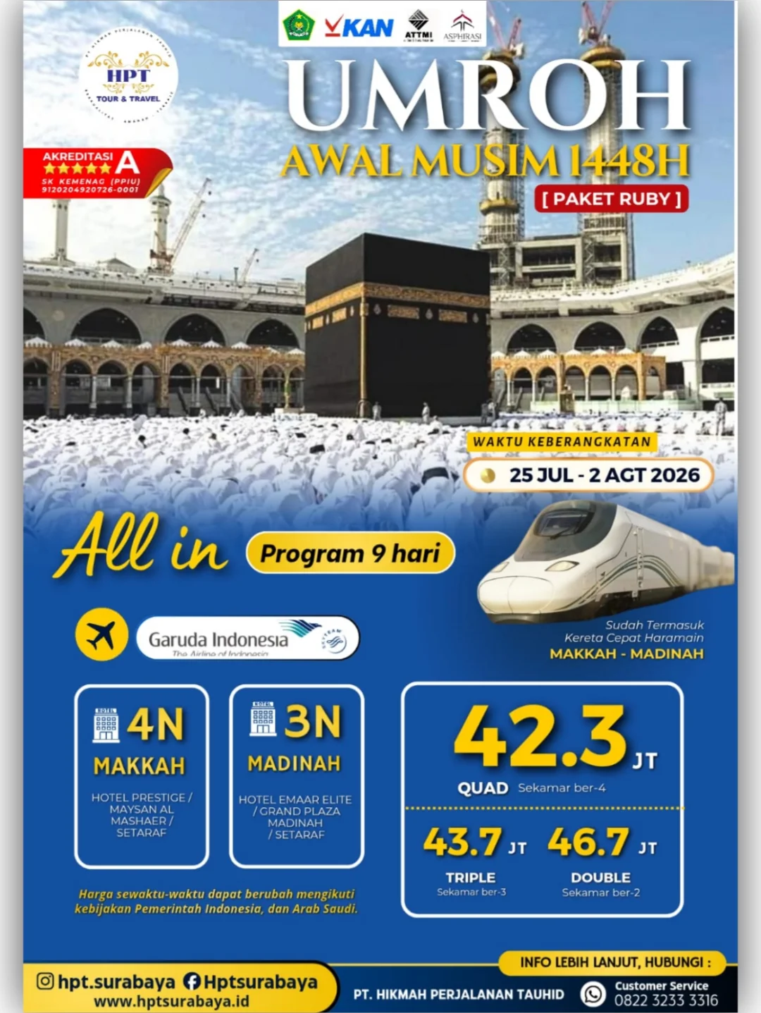 UMROH AWAL MUSIM 1448H – PAKET RUBY