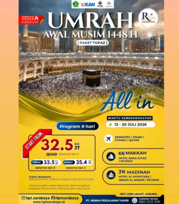 UMROH AWAL MUSIM 1448H – PAKET TOPAZ