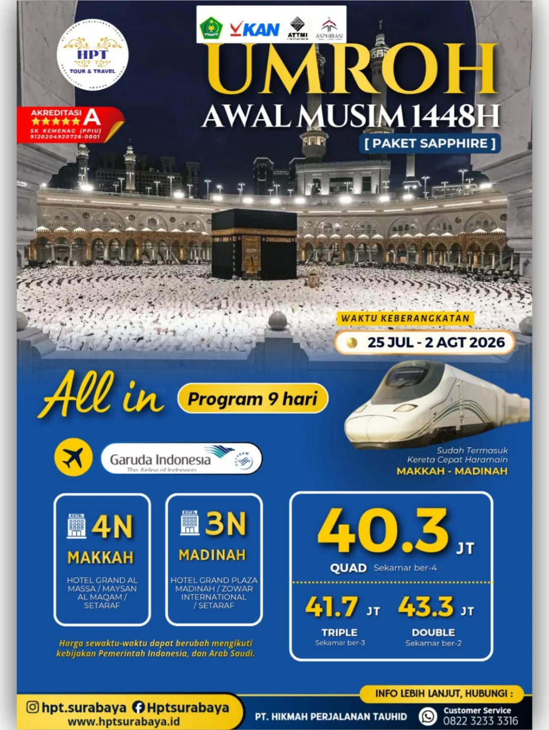 UMROH AWAL MUSIM 1448H – PAKET SAPPHIRE